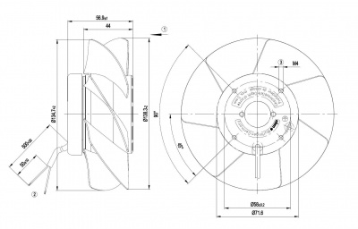 Вентилятор осевой ebmpapst A2S130AB0311 Вентилятор осевой ebmpapst A2S130AB0311
