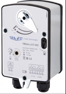 Shuft UB(24)-10T-MD Электропривод с возвратной пружиной для противопожарных клапанов Shuft UB(24)-10T-MD Электропривод с возвратной пружиной для противопожарных клапанов