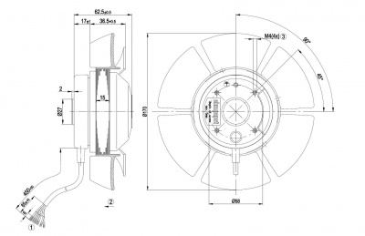 Вентилятор осевой ebmpapst A2D170AA0401