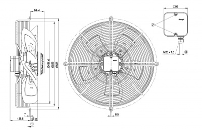 Вентилятор осевой ebmpapst S4D500AD0301