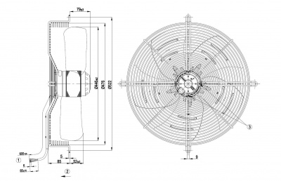 Вентилятор осевой ebmpapst S6E450AP0201 Вентилятор осевой ebmpapst S6E450AP0201