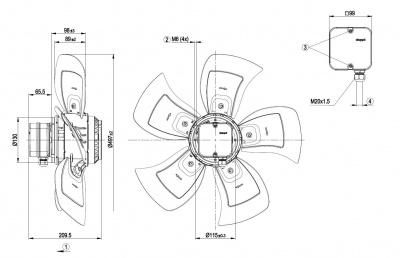 Вентилятор осевой ebmpapst A4D500AE0301