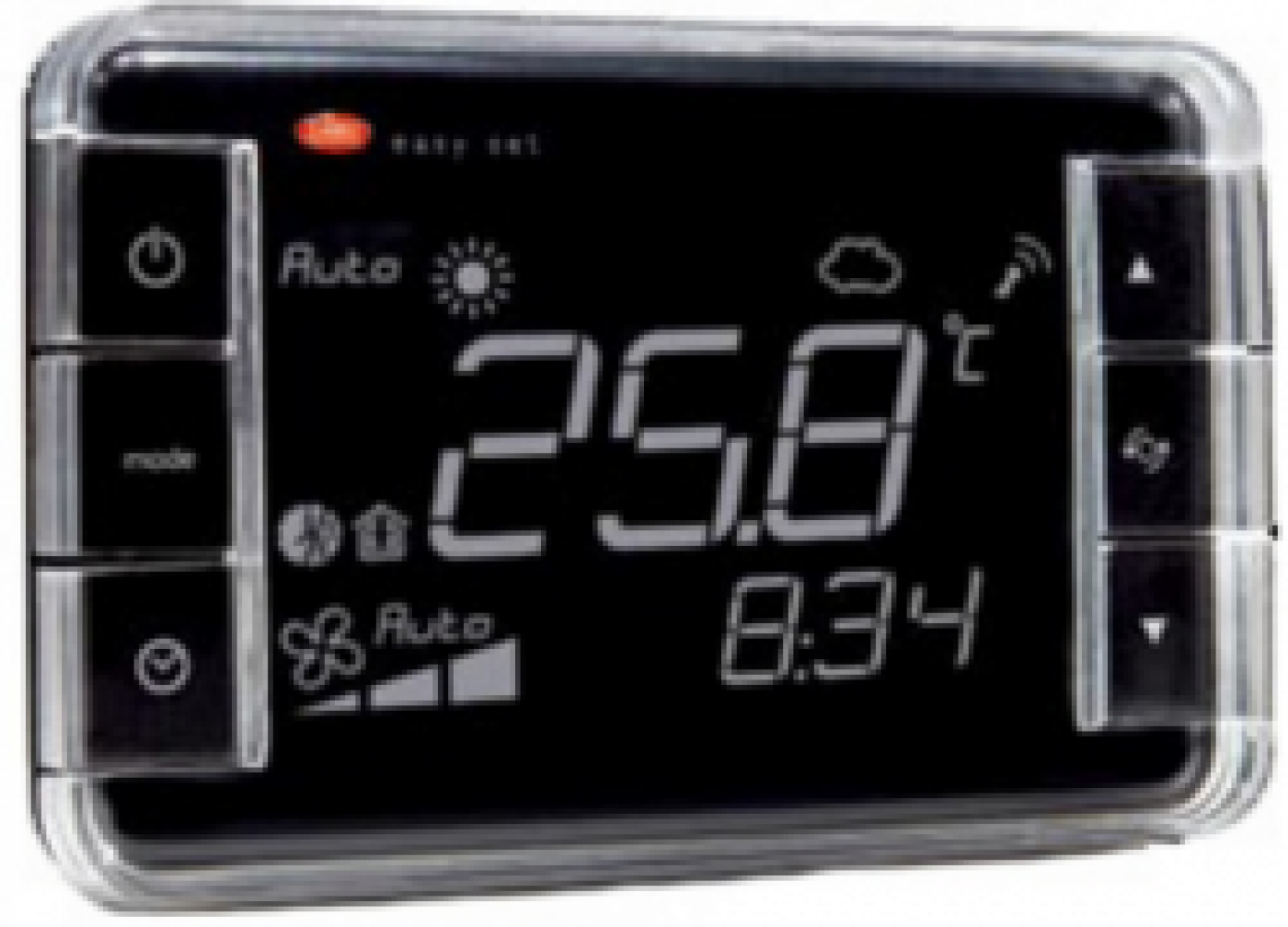 EW02TA1300 Термостат Easyset для отелей, контроль температуры, корпус белого цвета, &quot;прямое&quot; отображение, подсветка